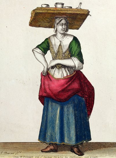 The Cheese Crier, konec 17. století od Jean Baptiste Bonnart