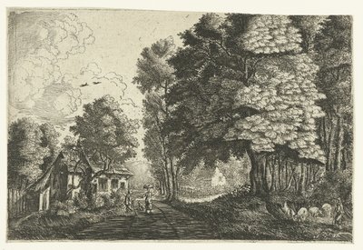 Pastýř na okraji lesa od Jean Baptiste Bonnecroy