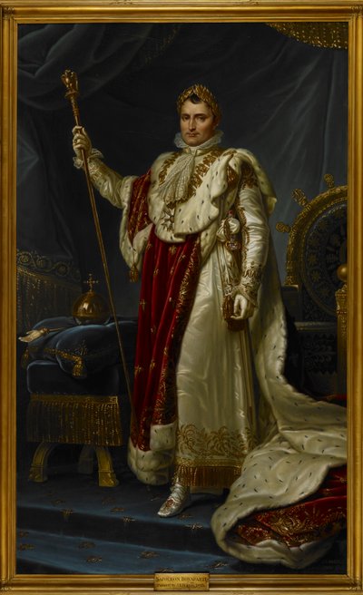 Napoleon Bonaparte ve svém korunovačním rouchu od Jean Baptiste Borely