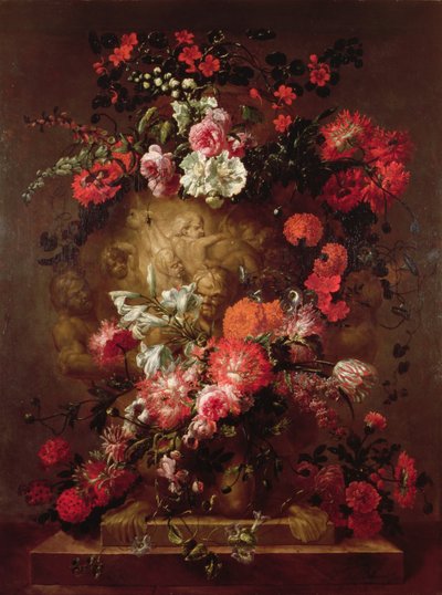 Květiny kolem obrovské urny od Jean Baptiste Bosschaert