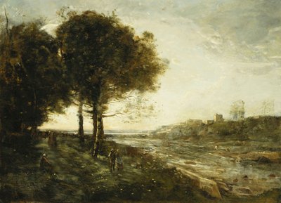 Řeka v Romagna; Torrent v Romagnes, od Jean Baptiste Camille Corot