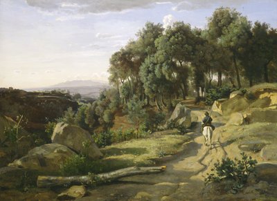 Pohled poblíž Volterry od Jean Baptiste Camille Corot