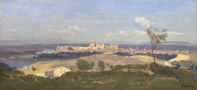 Avignon ze západu, 1836 od Jean Baptiste Camille Corot