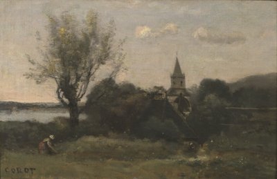 Ennery poblíž Auvers od Jean Baptiste Camille Corot