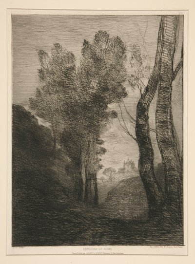 Environs de Rome (blízko Říma) od Jean Baptiste Camille Corot