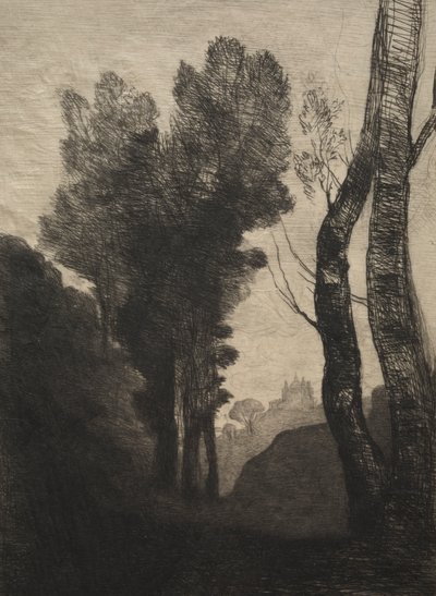 Okolí Říma od Jean Baptiste Camille Corot