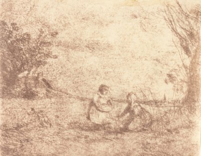 Děti na farmě Děti na farmě, 1853. od Jean Baptiste Camille Corot