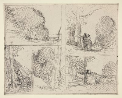 Pět skic: 1. Le Jardin de P?ricl?s (Zahrada Pericles) 2. L od Jean Baptiste Camille Corot