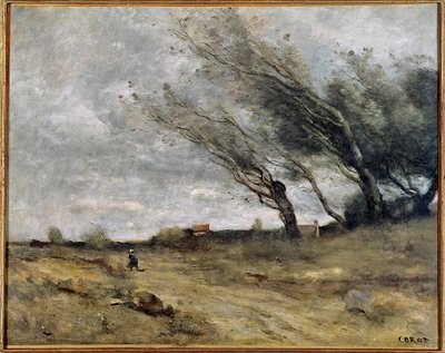 Gale Painting od Camille Corot (1796-1875) 1870 Sun. 0,47 X 0,58 m Reims. Muzeum výtvarných umění od Jean Baptiste Camille Corot