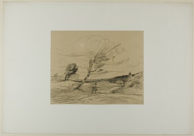 Závan větru od Jean Baptiste Camille Corot