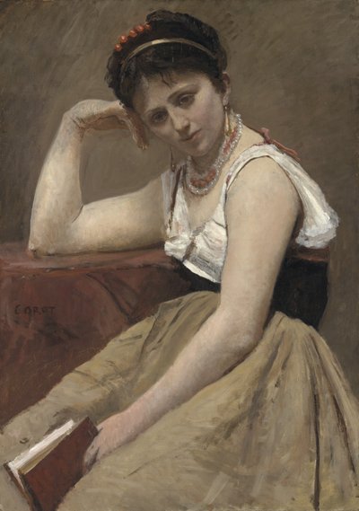 Přerušené čtení, kolem roku 1870 od Jean Baptiste Camille Corot