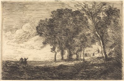 Italská krajina od Jean Baptiste Camille Corot