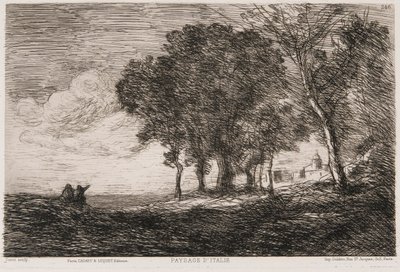 Italská krajina, c1865. od Jean Baptiste Camille Corot