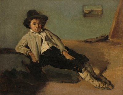 Italienischer Bauernjunge von Jean Baptiste Camille Corot