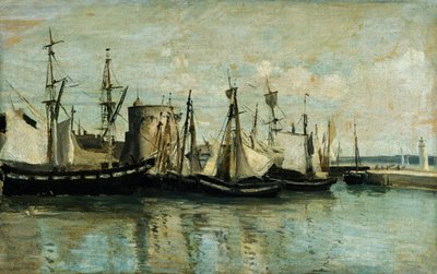 La Rochelle, vstup do suchého doku od Jean Baptiste Camille Corot