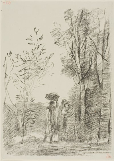 Setkání v lese od Jean Baptiste Camille Corot