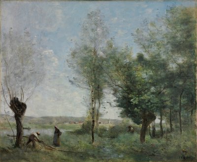 Memory of Coubron - Obraz Jean Baptiste Camille Corot (1796-1875) - 1872 - Olej na plátně - 46x55,3 - Muzeum Szepmuveszeti, Budapešť od Jean Baptiste Camille Corot