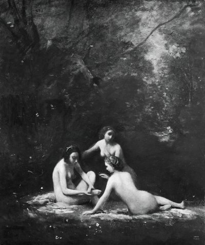 Nymfy opouštějící vanu, 1843. od Jean Baptiste Camille Corot
