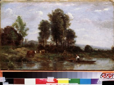 Landschaft mit Fluss von Jean-Baptiste-Camille Corot