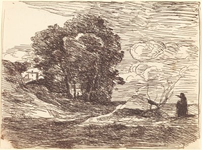 Básníkovo obydlí od Jean Baptiste Camille Corot