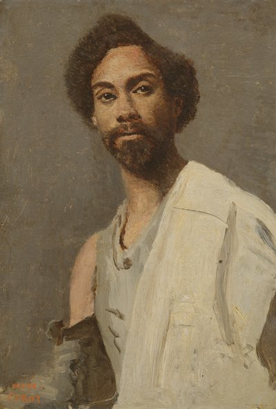 Portrét habešského muže od Jean Baptiste Camille Corot