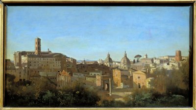 Řím, fórum při pohledu ze zahrad Farnese. Obraz Camille Corot (1796-1875) od Jean Baptiste Camille Corot