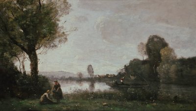 Krajina Seiny u Chatou, 1885 od Jean Baptiste Camille Corot