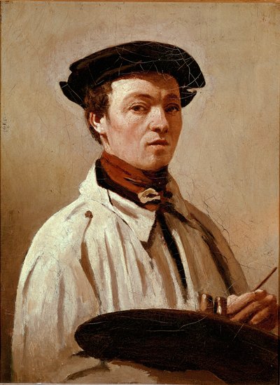 Autoportrét. Obraz Jean Baptiste Camille Corot (1796-1875). Olej na plátně. Rozměr: 34 x 25 cm. Florencie, galerie Uffizi od Jean Baptiste Camille Corot