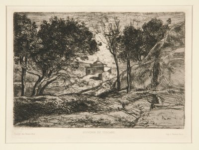 Souvenir de Toscane (vzpomínka na Toskánsko) od Jean Baptiste Camille Corot