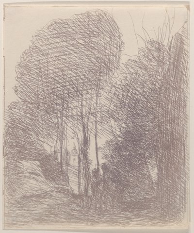 Suvenýr z Villa Pamphili, 1871. od Jean Baptiste Camille Corot