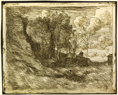 Suvenýr z Ostie od Jean Baptiste Camille Corot