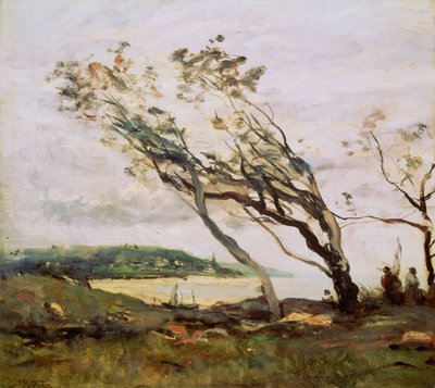 Stürmischer Tag am Ärmelkanal von Jean Baptiste Camille Corot