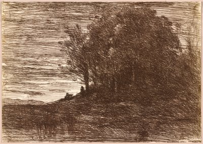 Der Wald des Einsiedlers oder die Ufer des Trasimenischen Sees von Jean-Baptiste-Camille Corot