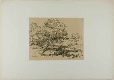 Osamělá věž od Jean Baptiste Camille Corot