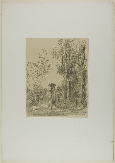 Setkání v lese od Jean Baptiste Camille Corot
