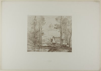 Mlýn v Cuincy, poblíž Douai od Jean Baptiste Camille Corot