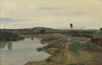 Promenade du Poussin nebo, Roman Campagna, c.1826-28 od Jean Baptiste Camille Corot