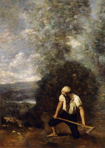 Woodsman, od Jean Baptiste Camille Corot