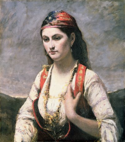 Mladá žena z Albana, 1872 od Jean Baptiste Camille Corot
