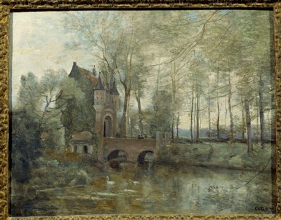 Das Schloss von Wagnouville. Gemälde von Camille Corot (1796-1875) von Jean Baptiste Camille Corot