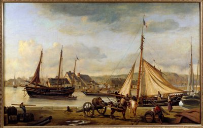 Přední přístav Rouen v roce 1834 Obraz Camille Corot (1796-1875) 1834 Sun. 1,1x1,73 m Rouen, Musee des Beaux Arts od Jean Baptiste Camille Corot