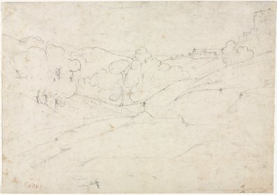 Pohled na Marino recto, 1827. od Jean Baptiste Camille Corot