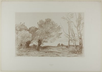 Vrby a topoly bílé od Jean Baptiste Camille Corot