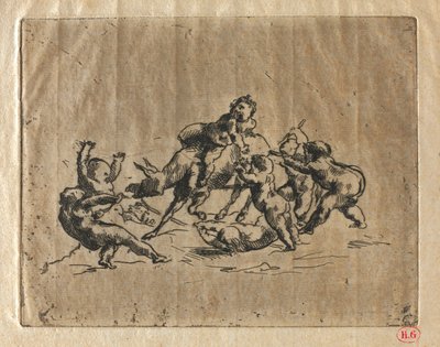 Bacchanal s dětmi a oslem od Jean-Baptiste Carpeaux