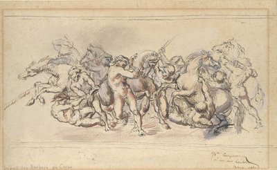 Start dostihu Barberi Horses, Řím, 1860. od Jean-Baptiste Carpeaux