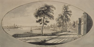 Řeka Temže z Chelsea (wc) od Jean Baptiste Claude Chatelain