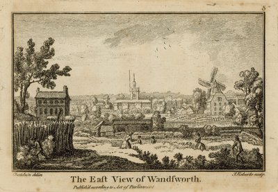Východní pohled na Wandsworth od Jean Baptiste Claude Chatelain