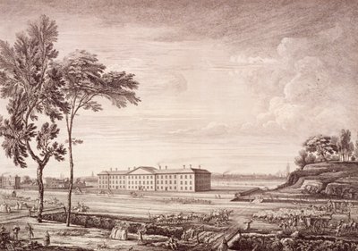 Pohled na londýnskou nemocnici na Whitechapel Road, 1753 od Jean Baptiste Claude Chatelain