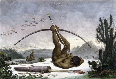 Indiáni táhnoucí za luk od Jean Baptiste Debret