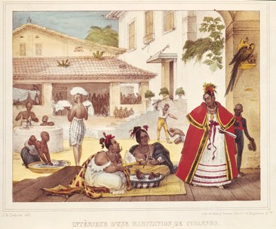 Interiér cikánského domu, Brazílie od Jean Baptiste Debret